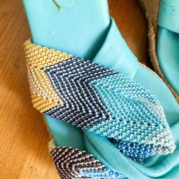 Missoni Sport Nkle Wrap Raffie Wedge Heels Sandals 40 - Picture 6 of 11